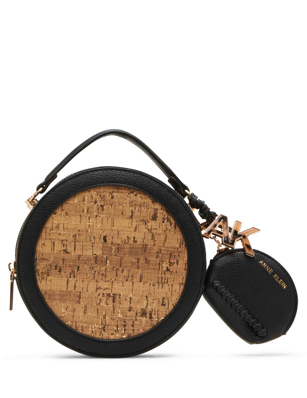 anne klein Cork Circle Bag with Convertible Strap