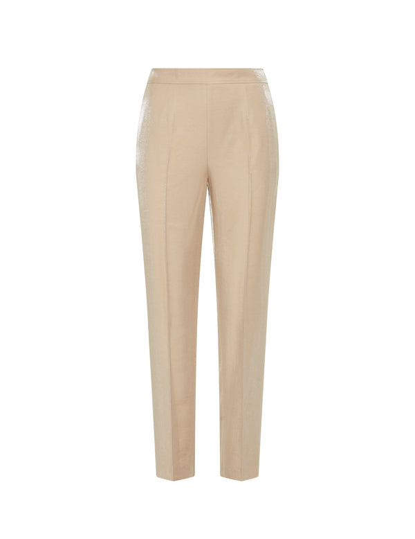 anne klein Cotton Side Zip Pant- Sale LIGHT COFFEE