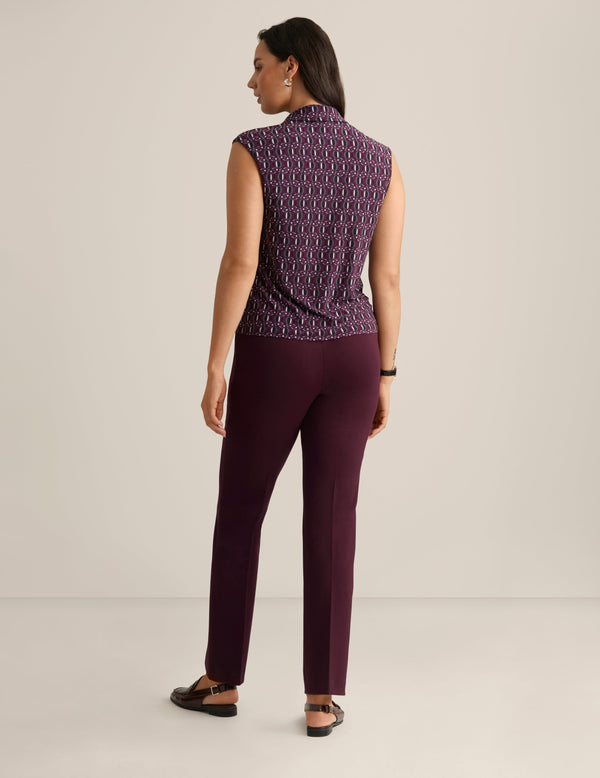 Anne Klein Cowl Neck Collar Top Anne Black Multi