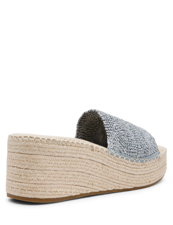 Anne Klein Cruz Platform Sandal Light Blue