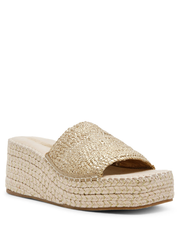 anne klein Cruz Platform Sandal Light Gold