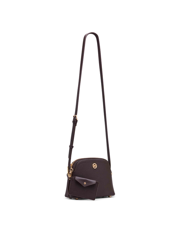 Anne Klein Anne Klein Dome Crossbody With Detachable Card Case Espresso