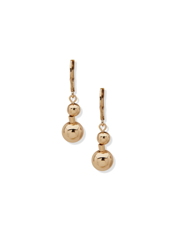 anne klein Double Bead Drop Earring