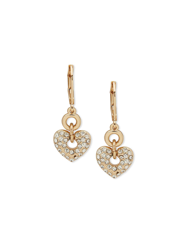 anne klein Double Heart Motif Earring