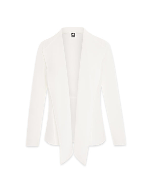 Anne Klein Drape Front Jacket- Sale NYC White