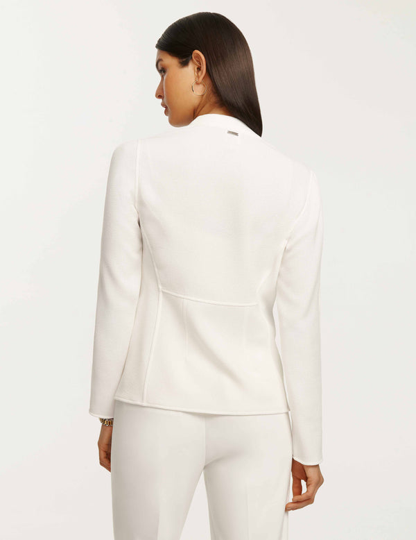 Anne Klein Drape Front Jacket- Sale NYC White