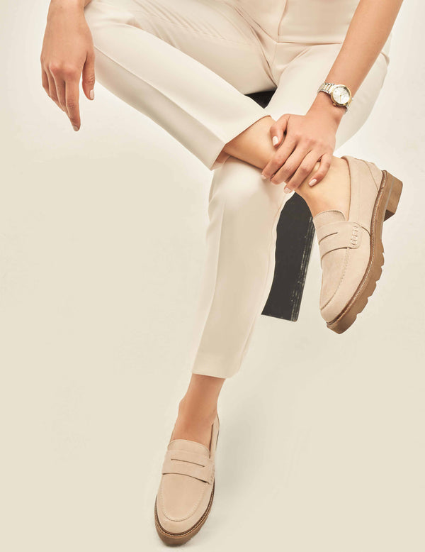 anne klein Emmylou Suede Loafer Beige