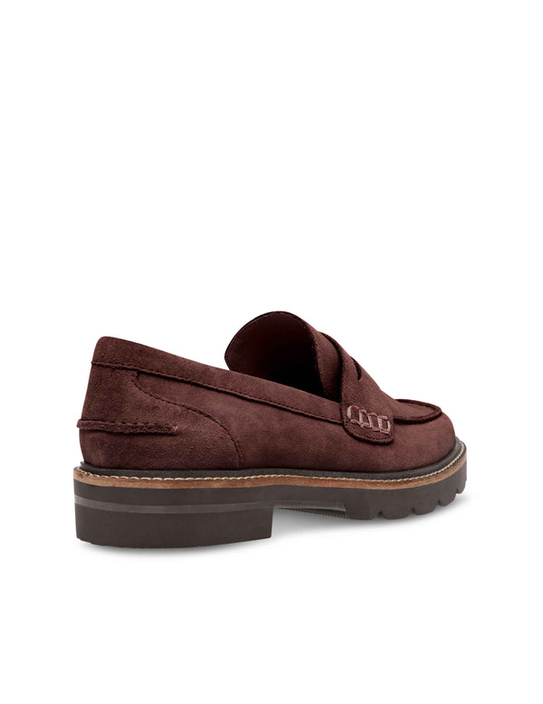 Anne Klein Emmylou Suede Loafer Dark Brown