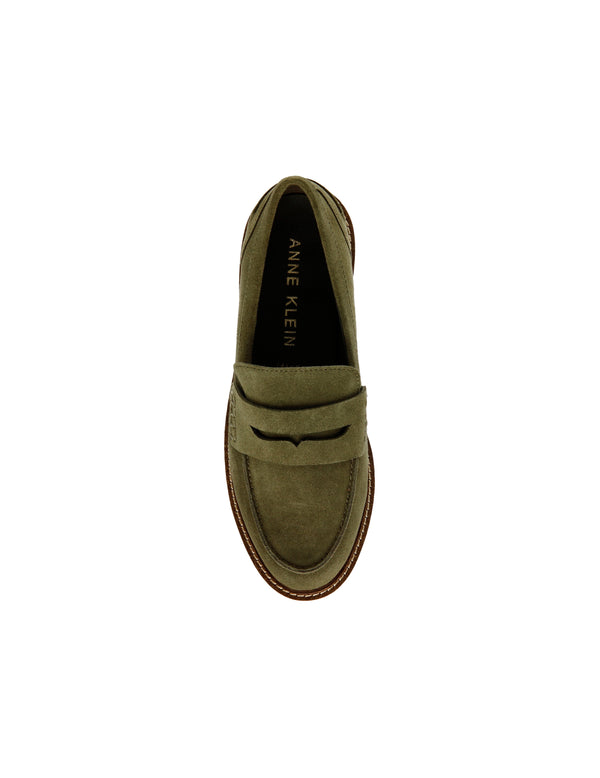 Anne Klein Emmylou Suede Loafer Olive