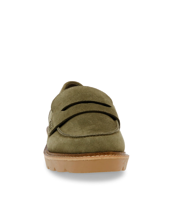 Anne Klein Emmylou Suede Loafer Olive