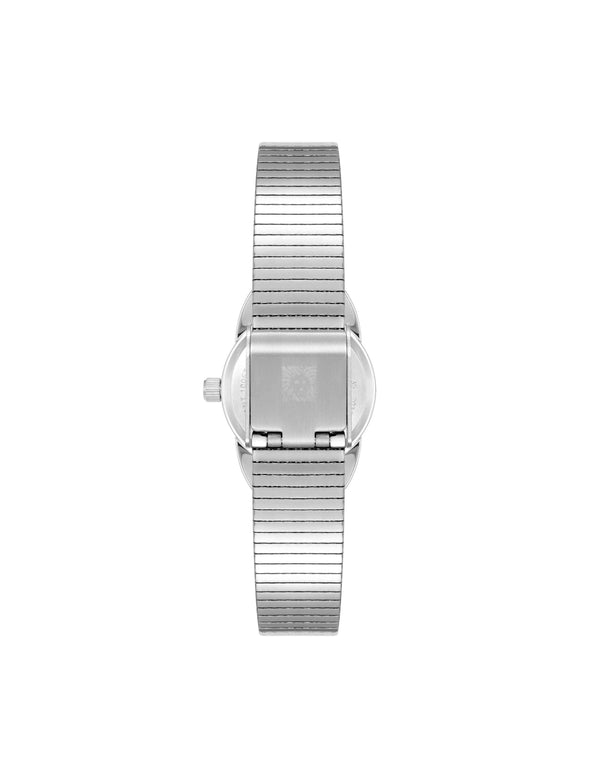Anne Klein Faceted Crystal Lens Watch Silver-Tone
