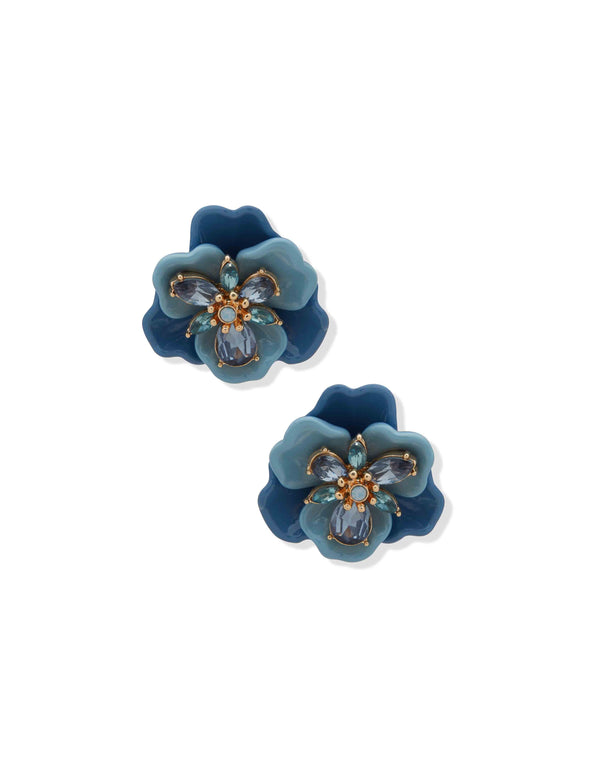 anne klein Flower Button Earring