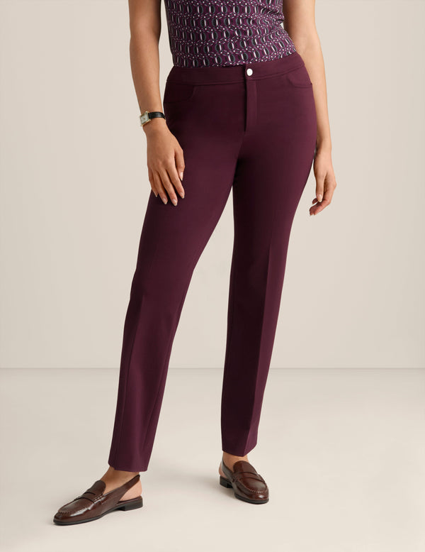 anne klein Fly Front Bootleg Deep Plum