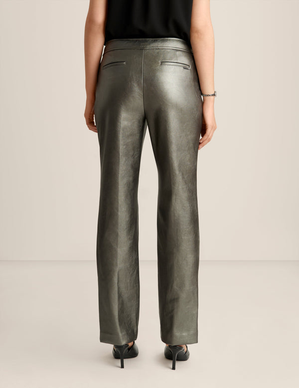 Anne Klein Fly Front Bootleg- Sale Gunmetal