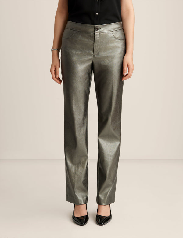 anne klein Fly Front Bootleg- Sale Gunmetal