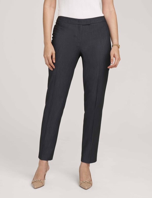 Anne Klein Fly Front Bowie Pant- Sale Navy Combo
