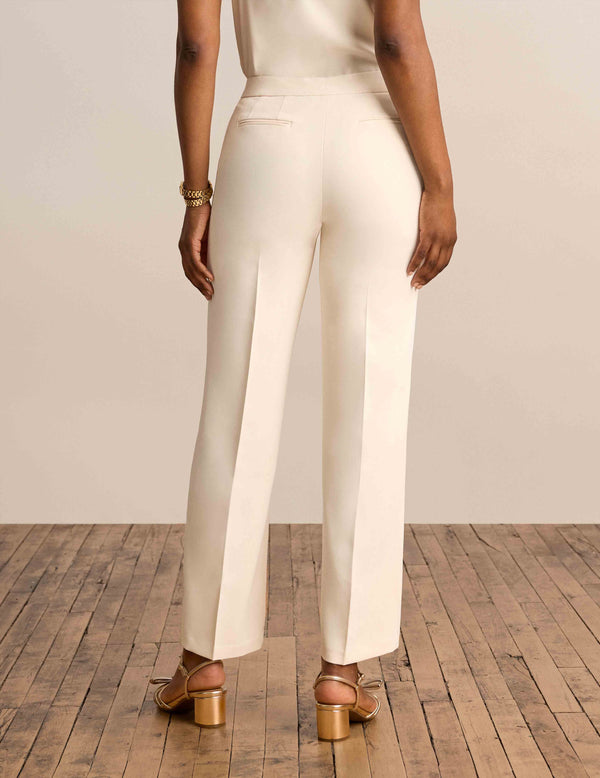 Anne Klein Fly Front Bowie Trouser Anne White