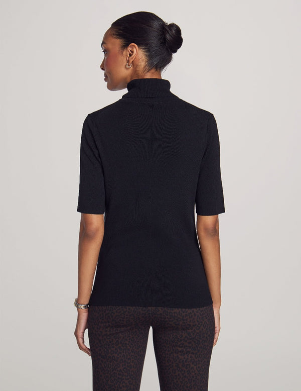 Anne Klein Half Sleeve Turtleneck Anne Black