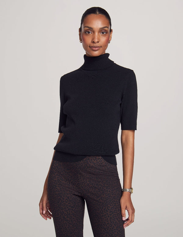 anne klein Half Sleeve Turtleneck Anne Black
