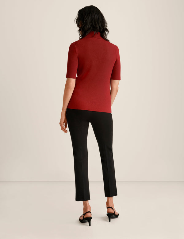 Anne Klein Half Sleeve Turtleneck Titan Red