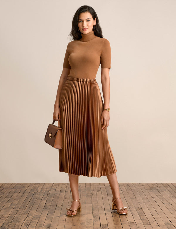 anne klein Half Sleeve Turtleneck Vicuna