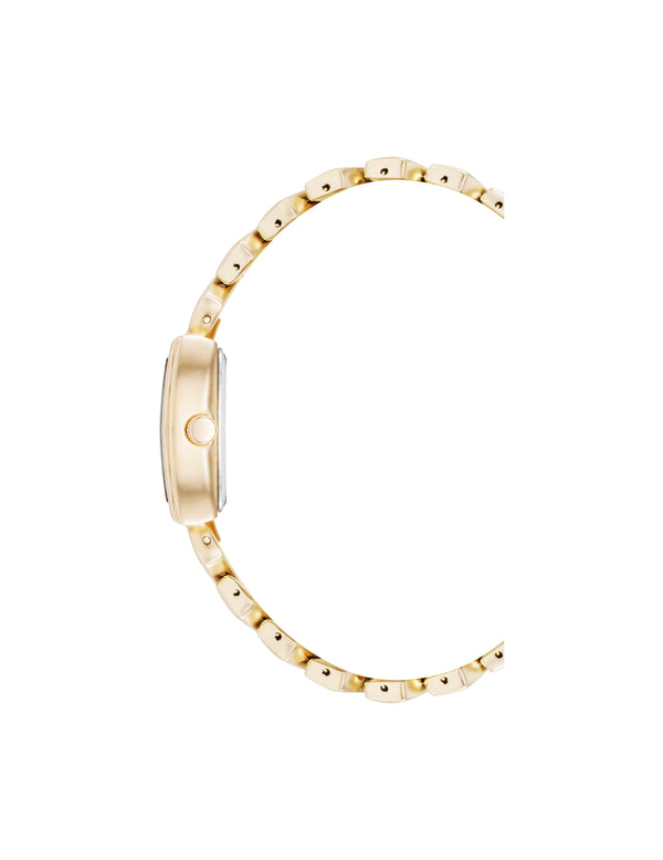 Anne Klein Herringbone Bracelet Watch Gold-Tone