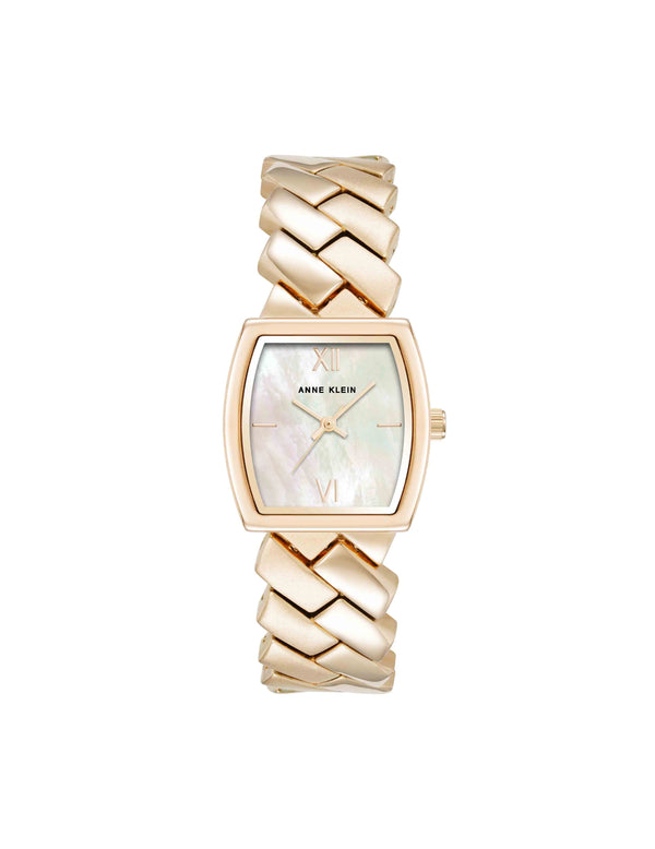anne klein Herringbone Bracelet Watch Gold-Tone