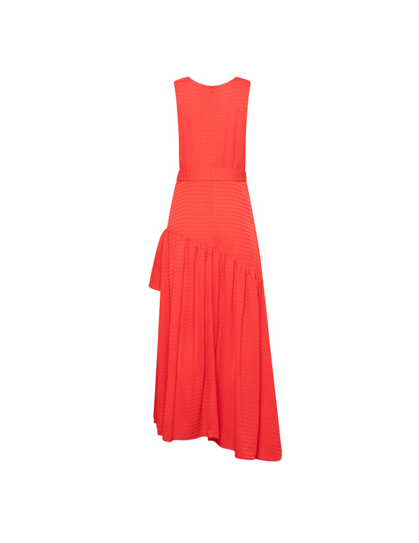 Anne Klein Hi/Low Wrap Dress Hibiscus Red