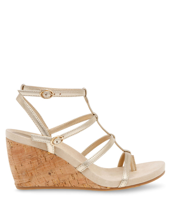 Anne Klein Isiah Wedge Sandal- Sale Platinum