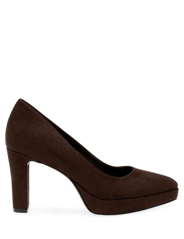 Anne Klein Jael Dress Pump Dark Brown Suede