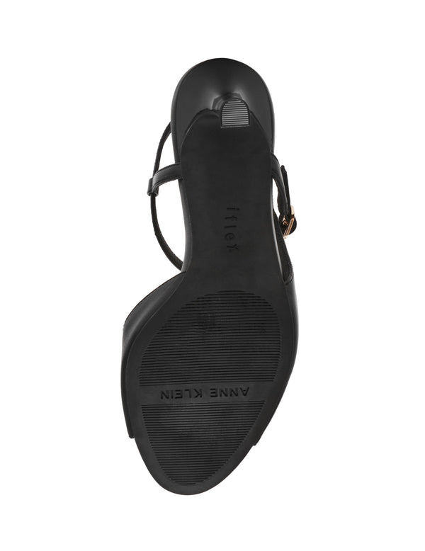 Anne Klein Jessica Heel Black Smooth