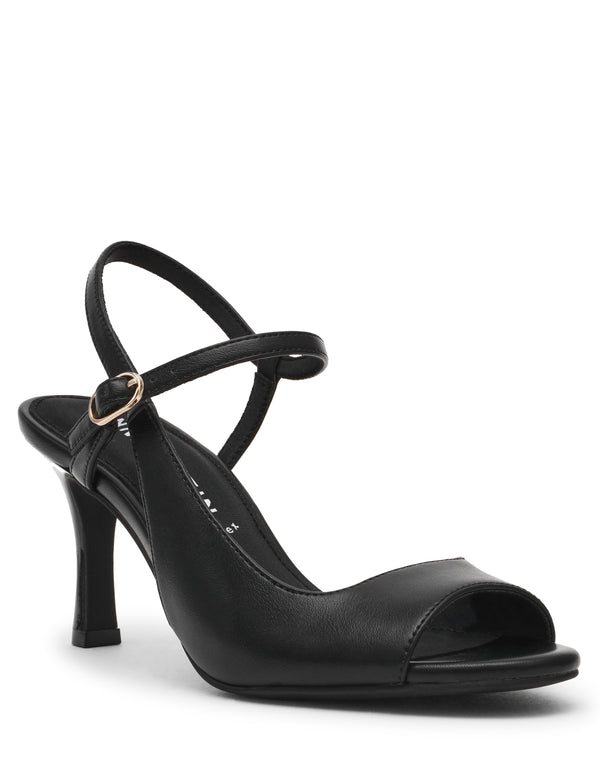 anne klein Jessica Heel Black Smooth