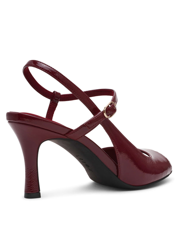 Anne Klein Jessica Heel Bordeaux Crinkl