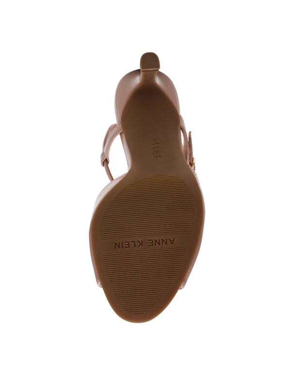 Anne Klein Jessica Heel Nude Crinkle Pa