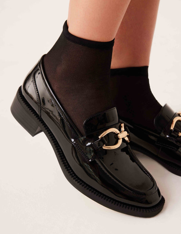 Anne Klein Korrie Loafer Black Patent-Wide Width