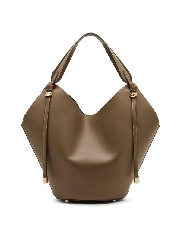 Anne Klein Large Hobo Tote With Pouch Mink/Bronze