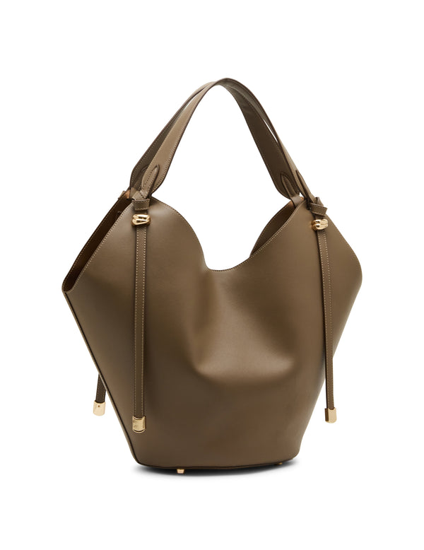 Anne Klein Large Hobo Tote With Pouch Mink/Bronze