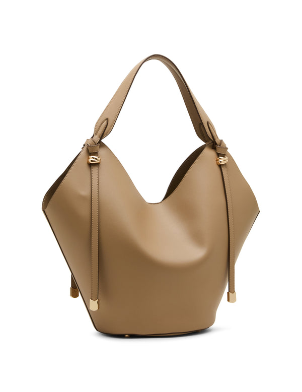 Anne Klein Large Hobo Tote With Pouch Truffle