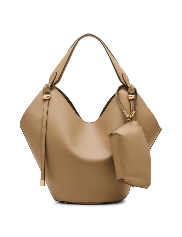 anne klein Large Hobo Tote with Pouch Truffle