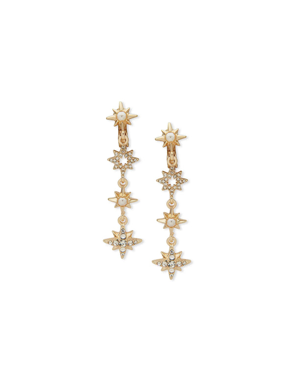 anne klein Linear Star Earrings