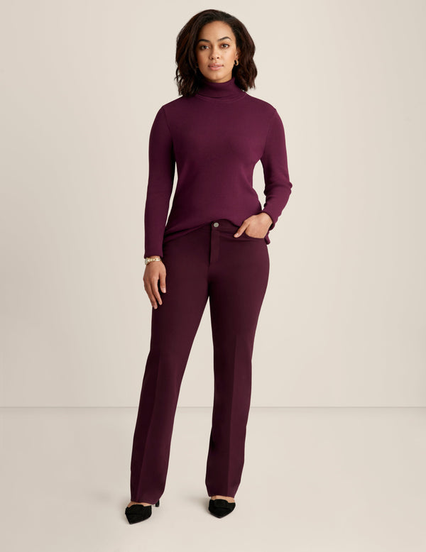 anne klein Long Sleeve Turtleneck Deep Plum