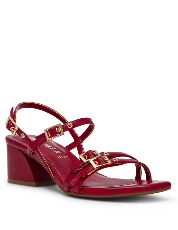 Anne Klein Mackenzie Block Heel DEEP RED