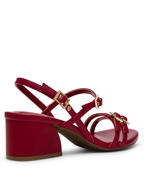 Anne Klein Mackenzie Block Heel DEEP RED