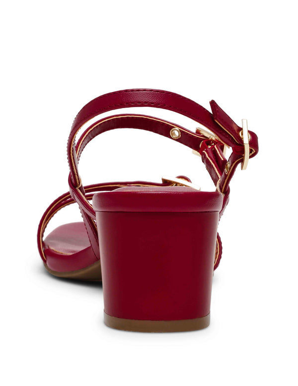 Anne Klein Mackenzie Block Heel DEEP RED