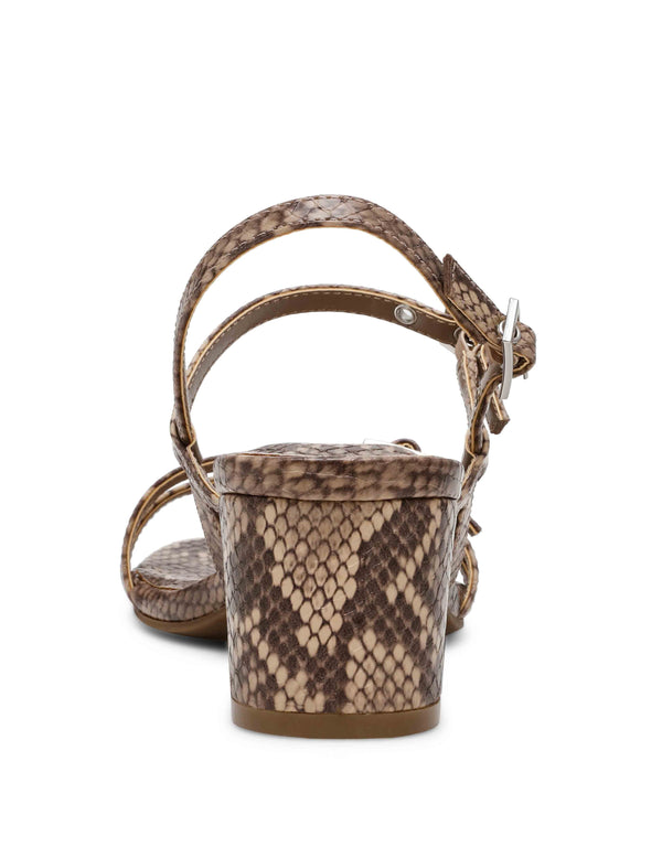 Anne Klein Mackenzie Block Heel SNAKE TAUPE
