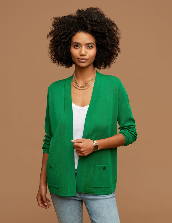 anne klein Malibu Cardigan Emerald Mint