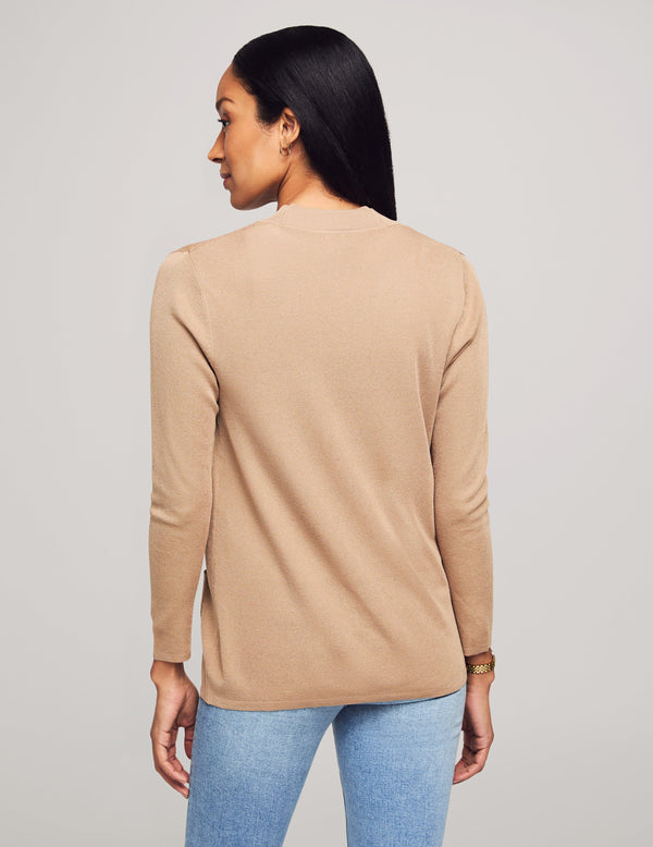 Anne Klein Malibu Cardigan- Sale Light Coffee