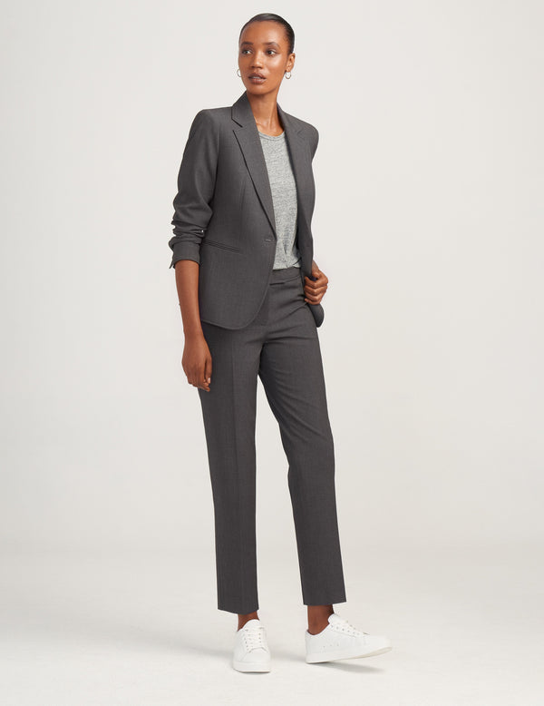 anne klein Melange Single Button Jacket- Sale Zinc