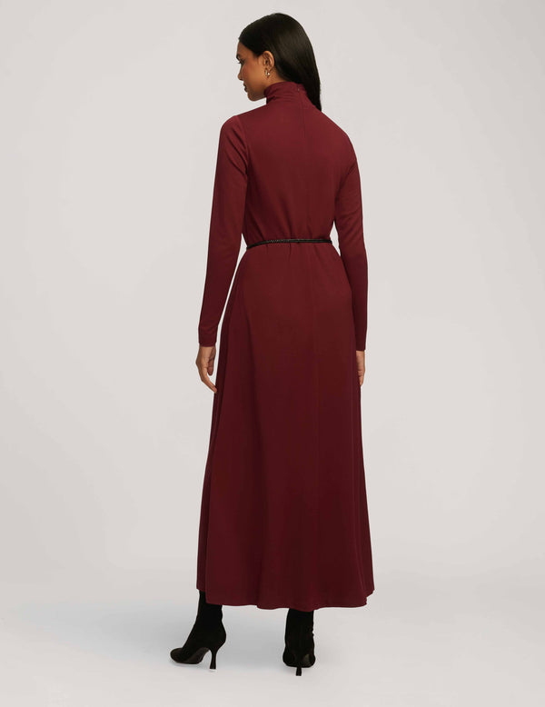 Anne Klein Mock Neck Midi Dress- Sale Chianti