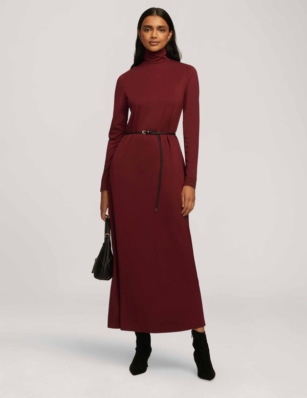 anne klein Mock Neck Midi Dress- Sale Chianti